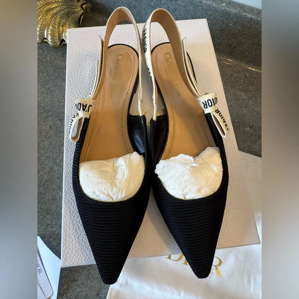Dior Black J'Adior Slingback Shoes - Picture 3 of 12